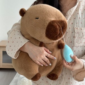 [왕귀여움] 루시아이 콧물 카피바라 인형, 30cm, 1개