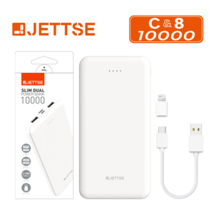 JETTSE 슬림 듀얼 휴대용 파워뱅크 아이폰 갤럭시 보조배터리10000mAh, JTS-PB100, 혼합색상