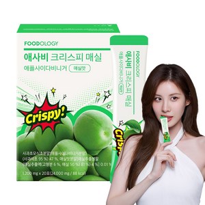 푸드올로지 애사비 크리스피 매실맛 유기농 초모 애플 사이다 비니거, 1개, 20회분