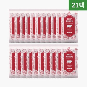 [하이독] 강아지 화식 자연식 주식(소 양 연어 닭 돼지 오리) 사료 100g (+옵션 7팩/21팩), 21팩, 소