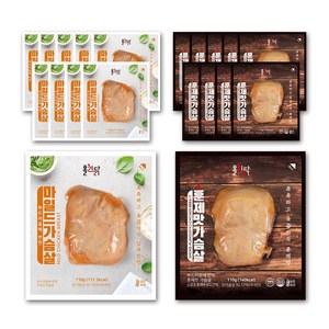 홀리닭 바로먹는 실온 닭가슴살 110g 2종 부드러움에반한마일드가슴살 부드러움에반한훈제맛가슴살, 부드러움에반한 마일드가슴살 10팩+훈제맛가슴살10팩