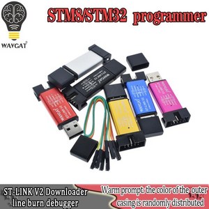 ST-Link V2 최신 stlink 미니 STM8STM32 STLINK 시뮬레이터 다운로드 프로그래밍 커버 포함 전자 부품 액세서리 소스