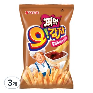 오리온 찍먹 오감자 양념바베큐소스맛, 75g, 3개