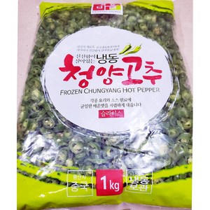 황보마을 청양고추 슬라이스 1kg 손질고추 매운고추 냉동청양고추, 1개, 상세페이지 참조