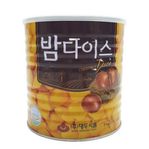 대두식품 밤다이스 (3kg) / 중국산밤 / 밤통조림 / 슬라이스밤 / 양갱 밤식빵에사용가능, 3kg, 1개