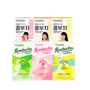 티젠 콤부차 6가지맛 혼합구성 60스틱 (보틀증정), 50g, 1세트