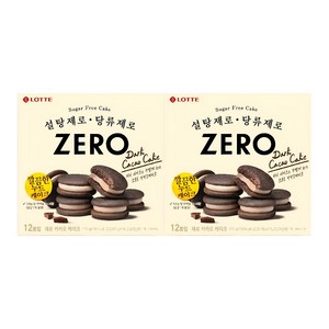 롯데제로 롯데제과 제로 카카오 케이크 12p, 171g, 2개