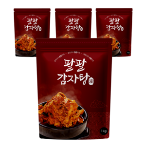 팔팔감자탕 시골 뼈감자탕 우거지감자탕 뼈해장국 푸짐한 밀키트, 4개, 1kg