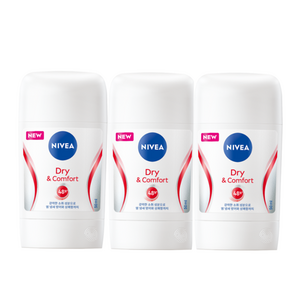 니베아 데오드란트 스틱 드라이 앤 콤포트, 50ml, 3개