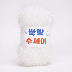 쎄비 싹싹수세미실 1볼 80g, 300. 흰색, 1개