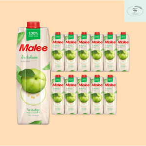 Malee 말리 구아바 주스 1000ml x 12개입 100프로 천연 착즙 과채주스, 1L, 12개