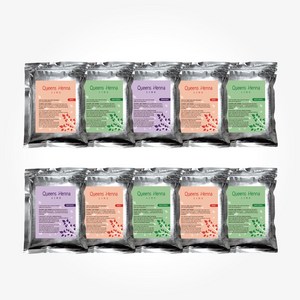 퀸즈라인헤나 정품 천연헤나염색약 10개셋트 사은품증정, 레드5+네추럴5, 1개