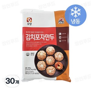 [정연푸드] 사조오양 김치 포자만두 (PC방 간식 야식 전자레인지 간편조리), 180g, 30개