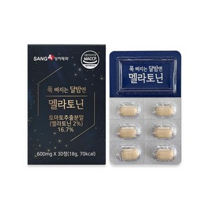 상아제약 멜라토닌 푹 빠지는 달밤엔 식물성 멜라토닌600mg 30정 3박스, 3개