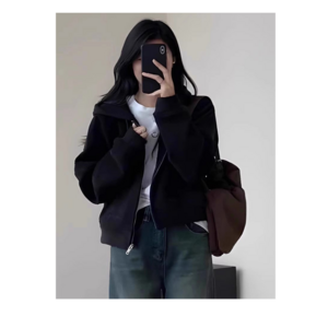 타키 후드 집업 / 여성 후드 집업 니트