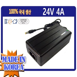 [대성전자] 24V 4A 아답터 24V 3.75A/3A 사용가능 모니터 TV 다용도 호환 제품 코드분리형, 1개