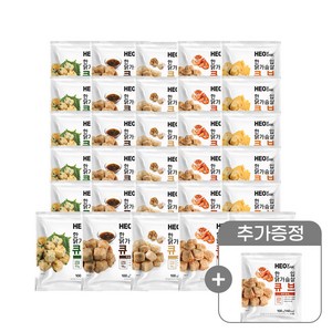 허닭 한입 닭가슴살 큐브 100g 5종, 30개
