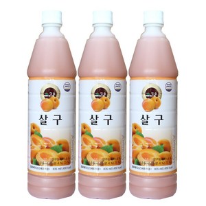 청솔 살구 음료베이스 835ml / 과일원액, 3개