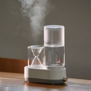 르젠 저전력 180W 모래시계 유리 가열식 가습기 LZHD-1600, LZHD-1600W(화이트)