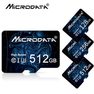 Micodive sd카드 메모리 카드 128GB 256GB 512GB micoSDXC Class 10 카메라 컴퓨터 운행 기록기 모니터링 메모리 카드+어댑터, 1개