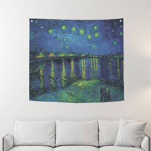 상상후 명화 패브릭포스터 전시용 그림 바란스 고흐 론강의별밤 150x130