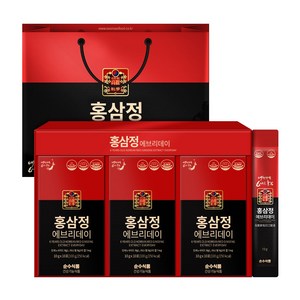 순수식품 6년근 홍삼정 홍삼 스틱 1박스(30포)+쇼핑백 면역력, 300g, 1박스