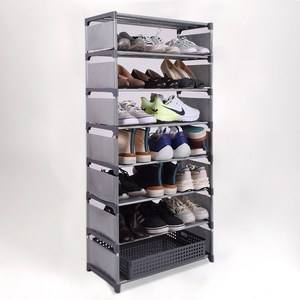 다용도 8단 신발정리대 틈새신발장 다용도선반 간이선반 미니신발장 현관신발정리대, 파스텔 8단신발정리대 그레이, 1개