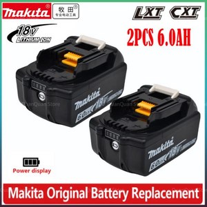 Makita 마키타 마끼다 마키타 Makita 마키타 마끼다 마키타 마끼다 배터리 BL1860 스크루 드라이버 및 충, 02 2PCS 18V 6A