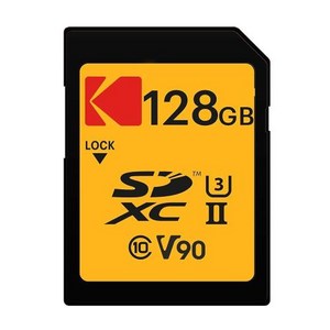 Kodak 128GB UHS-II U3 V90 울트라 프로 SDXC 메모리 카드 283686, 128, 2) 128