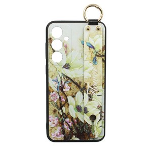 신서엔코 갤럭시S23FE케이스 갤럭시 S23FE 케이스 Galaxy Phone Case SCS-1541 플라워 일러스트 핸드 스트랩 케이스