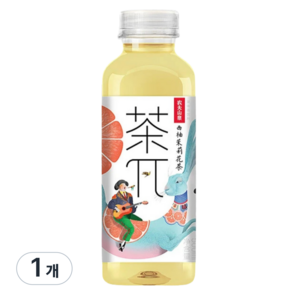 왕부정 중국 음료수 차파이 자몽 재스민차, 1개, 500ml