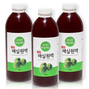 예가촌 매실청 매실 원액 3년숙성 발효 액기스 1000ml, 1L, 3개