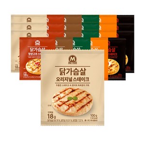 미트리 닭가슴살 스테이크 6종혼합 24팩 (각4팩), 100g, 24개