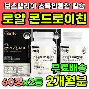 해썹인증 미국산 상어 연골 콘드로이친 1200 프리미엄, 60정, 2개