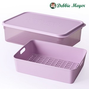 데비마이어 데비박스 유연 밀폐 모듈 신선용기 퍼플, 김치 채소 세척 보관용 3.75L +신선전용 채반, 1개
