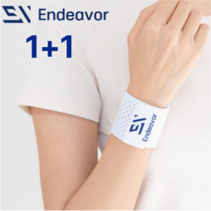 엔데버 초경량 슬림핏 손목보호대 아대 2개입, 화이트, 1세트