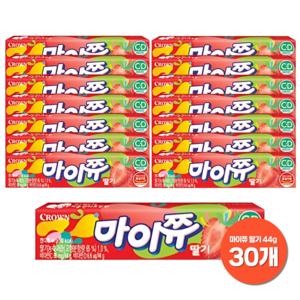 크라운 마이쮸 딸기, 44g, 30개
