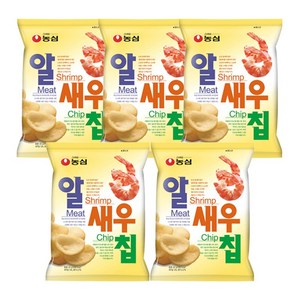 농심 알새우칩, 68g, 5개