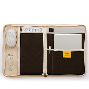 퍼니메이드 태블릿파우치 11인치 12인치 캔버스 노트북 아이패드 가방, 트윙클차콜