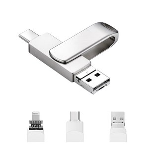 Kcwen 핸드폰 외장메모리 OTG 아이폰 USB 메모리 3in1, 32GB