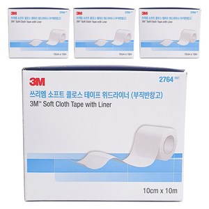 3M 소프트 클로스 테이프 위드라이너 부직반창고 2764, 1개입, 4개