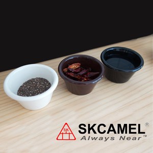 SKCAMEL 드레싱 소스볼 플라스틱 소스볼 작은 소스볼 주방용품, 검정색, 대, 1개