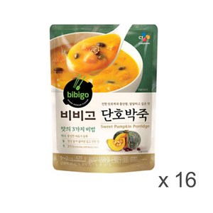 햇반 비비고 단호박죽, 420g, 16개