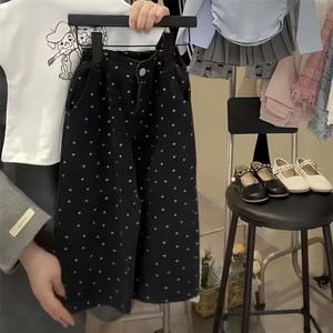 설온 아동 와이드 밴딩 도트 도넛 팬츠