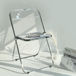 오브민 아크릴 투명 접이식 의자, 1개