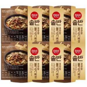 햇반솥반 불고기버섯영양밥, 200g, 6개