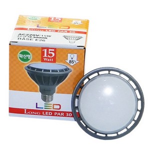 코스모스전기 롱 LED PAR30 E26 15W (확산형), 전구색(3000k), 1개