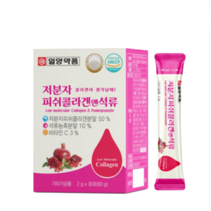 일양약품 저분자 피쉬콜라겐 앤 석류, 60g, 4개