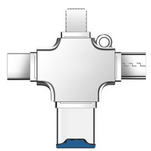 헨센 멀티 4in1 다용도 변환젠더 TF형, 1개, 4cm