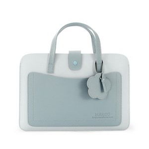 ANYOU 여성 슬림 방수 PU가죽 노트북 가방 휴대용 가벼운 노트북 파우치 15.6인치 16인치, 푸른 색